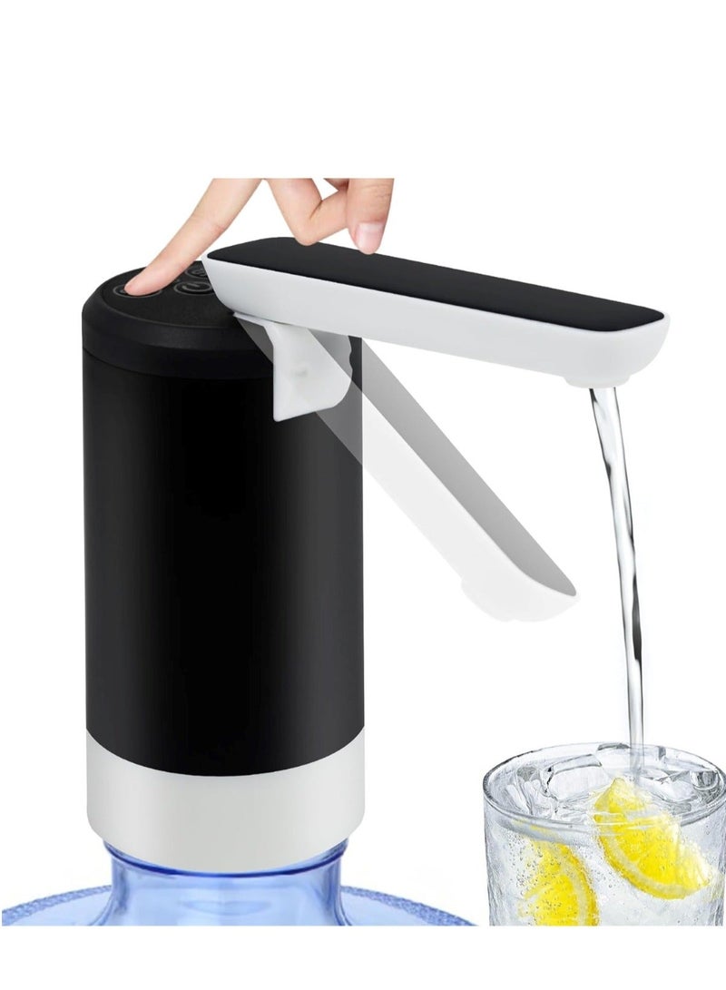 Huitich Portable Folding Pump Electric Water Dispenser Rechargeable USB Charging Assorted Black - Image 1